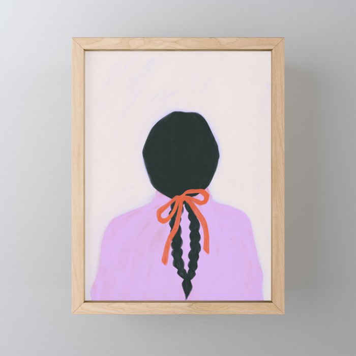 braids & a bow Mini Art Print Gallery Image 1