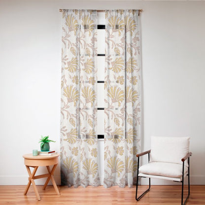 KALAMI FLORAL MUSTARD Window Curtain Gallery Image 20