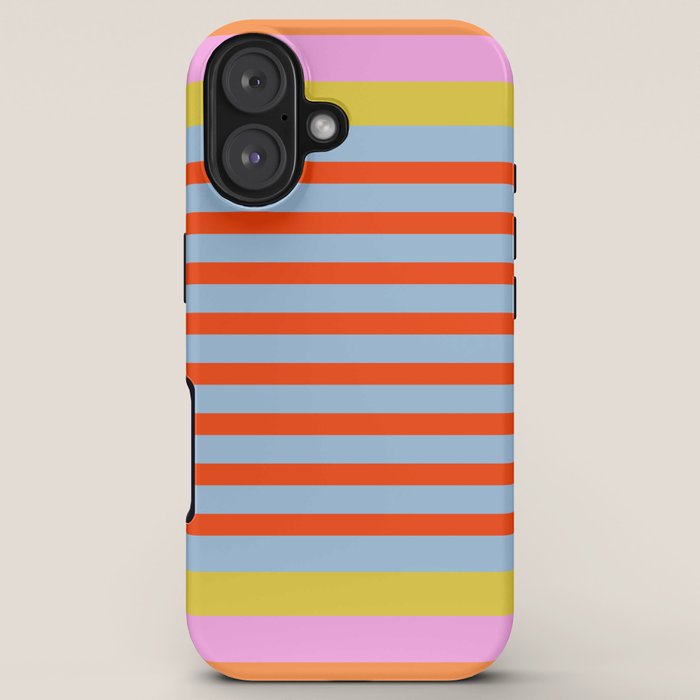 Bold Color Stripes Play Summer Bright Pattern 1 iPhone Case Gallery Image 5