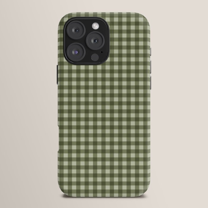 Gingham Plaid Pattern - Natural Green iPhone Case Gallery Image 16