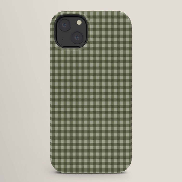 Gingham Plaid Pattern - Natural Green iPhone Case Gallery Image 26