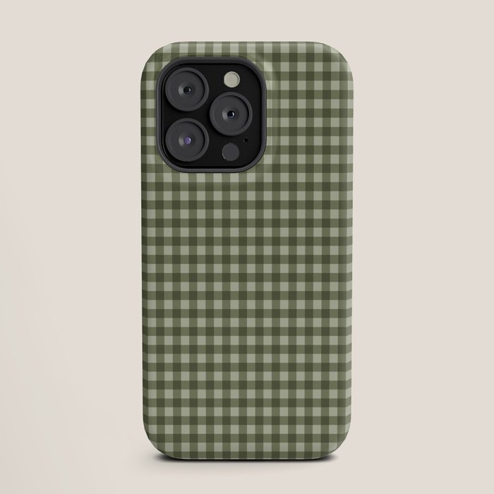 Gingham Plaid Pattern - Natural Green iPhone Case Gallery Image 19