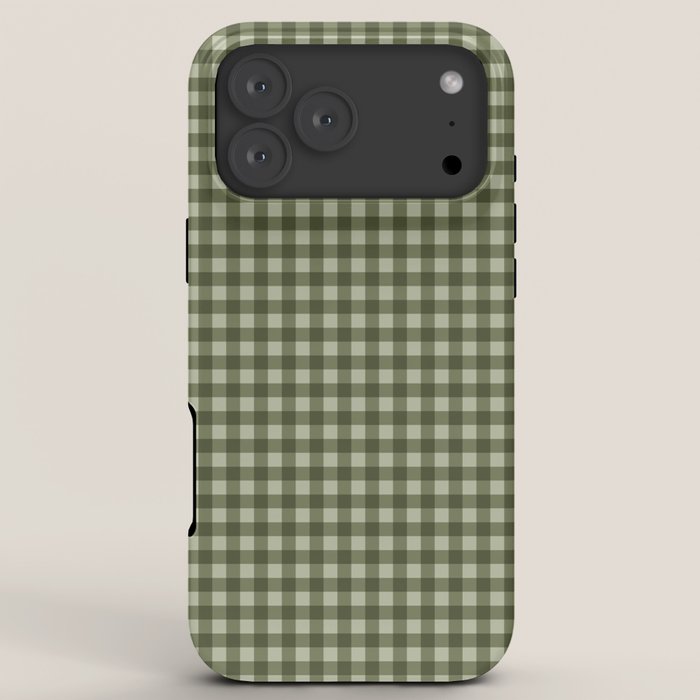 Gingham Plaid Pattern - Natural Green iPhone Case Gallery Image 8