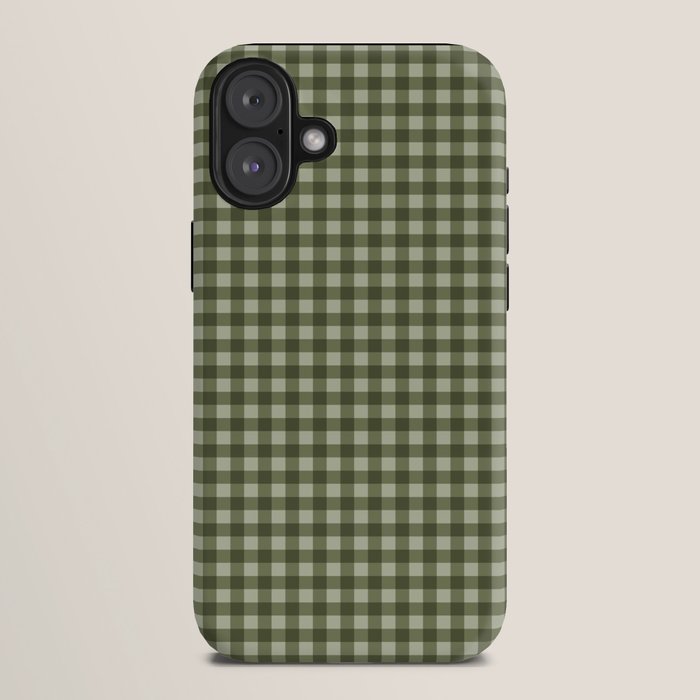 Gingham Plaid Pattern - Natural Green iPhone Case Gallery Image 10