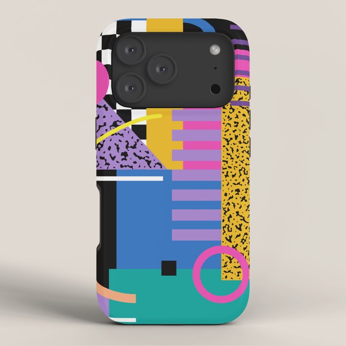Memphis pattern 101 - 80s / 90s Retro iPhone Case Gallery Image 3
