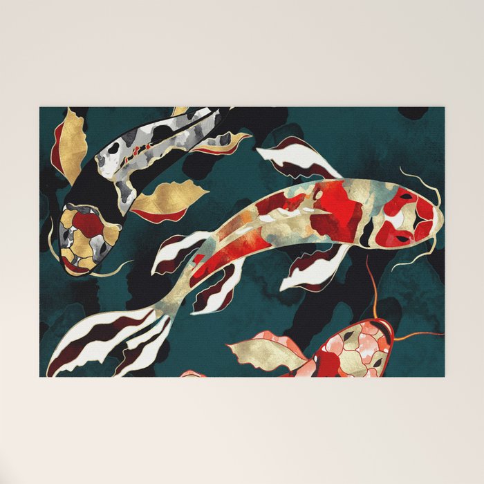 Metallic Koi Welcome Mat Gallery Image 1
