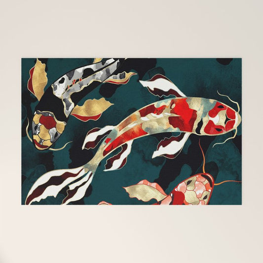 Metallic Koi Welcome Mat Gallery Image 1