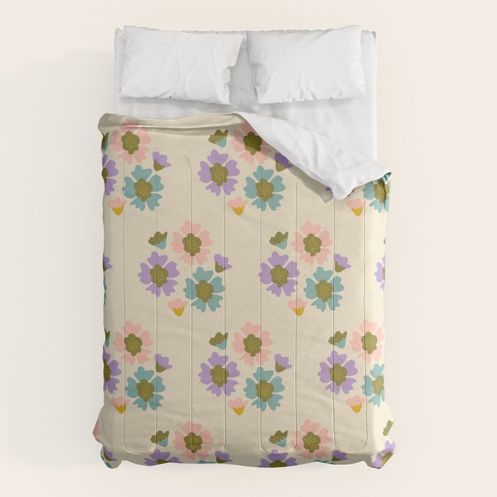 Blooming Flower - Cream Comforter Gallery Image 1