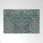William Morris Vintage Blackthorn Indigo Blue 1892 Welcome Mat Gallery Image 1