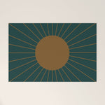 Minimal Sunrays - Teal Welcome Mat Gallery Image 1
