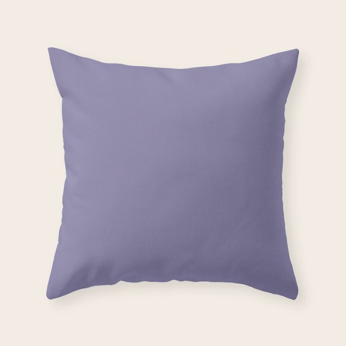 Neutral Lavender Purple Solid Color Throw Pillow Gallery Image 1