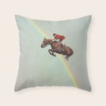 Horse over rainbow Throw Pillow Gallery Image 1