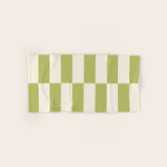 Duo II - Butter and Green Stripes Bath Towel Gallery Image 1