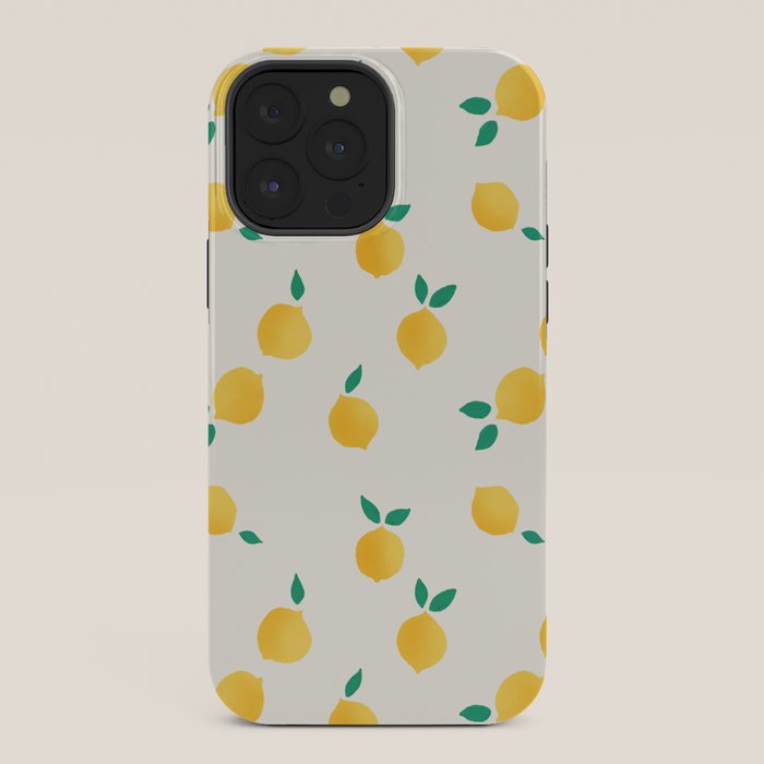 Sunny Mediterranean Lemon Pattern Summer Coastal Vibes iPhone Case Gallery Image 36