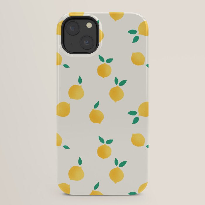 Sunny Mediterranean Lemon Pattern Summer Coastal Vibes iPhone Case Gallery Image 22