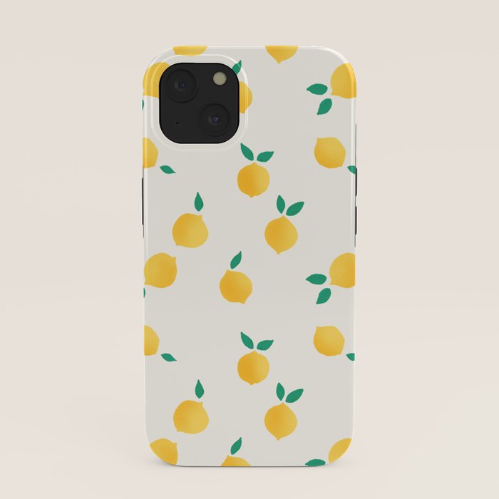 Sunny Mediterranean Lemon Pattern Summer Coastal Vibes iPhone Case Gallery Image 37