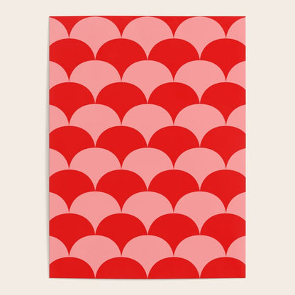 Deco Pattern pink and red Poster Gallery Image 4