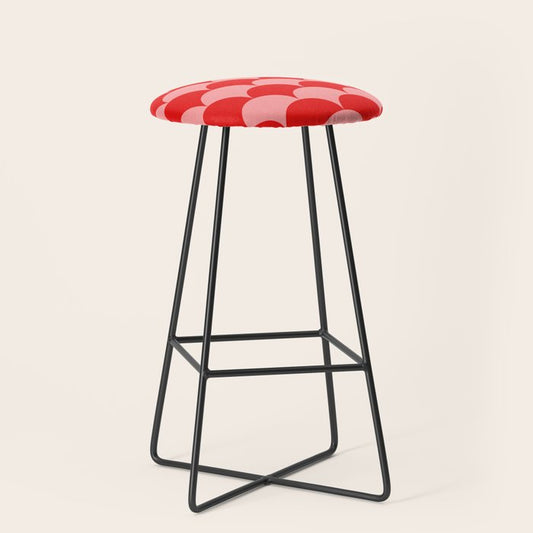 Deco Pattern pink and red Stool Gallery Image 1