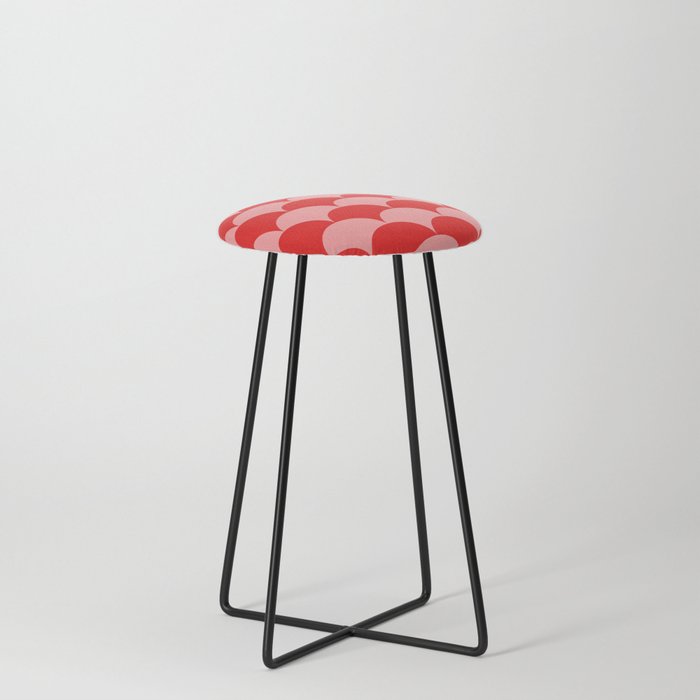 Deco Pattern pink and red Stool Gallery Image 3