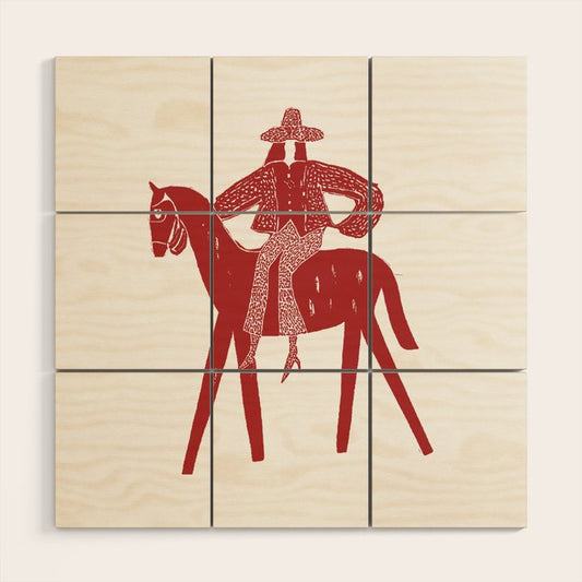 Solo Rider - Cherry Wood Wall Art Gallery Image 2