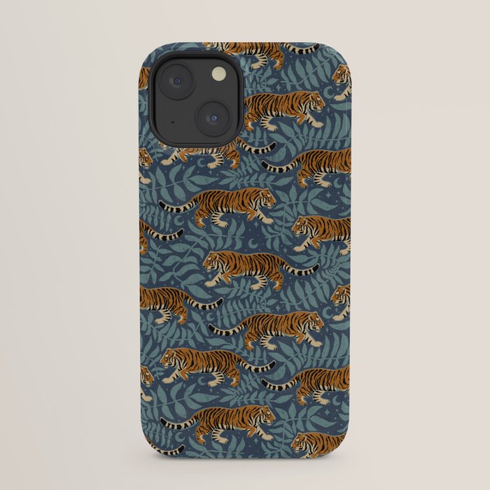 Tigers - dusky blue iPhone Case Gallery Image 21