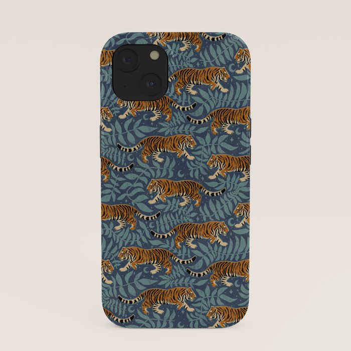 Tigers - dusky blue iPhone Case Gallery Image 37