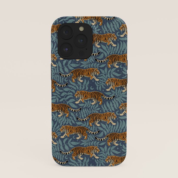 Tigers - dusky blue iPhone Case Gallery Image 39
