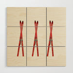 Vintage Skis Wood Wall Art Gallery Image 1
