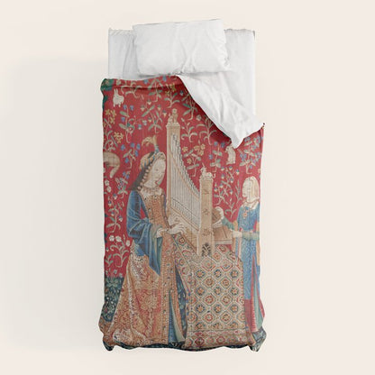 Lady and Unicorn Medieval Tapestry Hearing Comforter Gallery Image 5