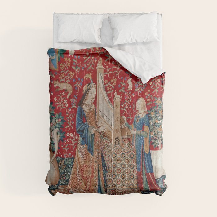 Lady and Unicorn Medieval Tapestry Hearing Comforter Gallery Image 8