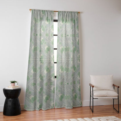 Green Geometric 1915 Hannah Borger Overbeck Window Curtain Gallery Image 10