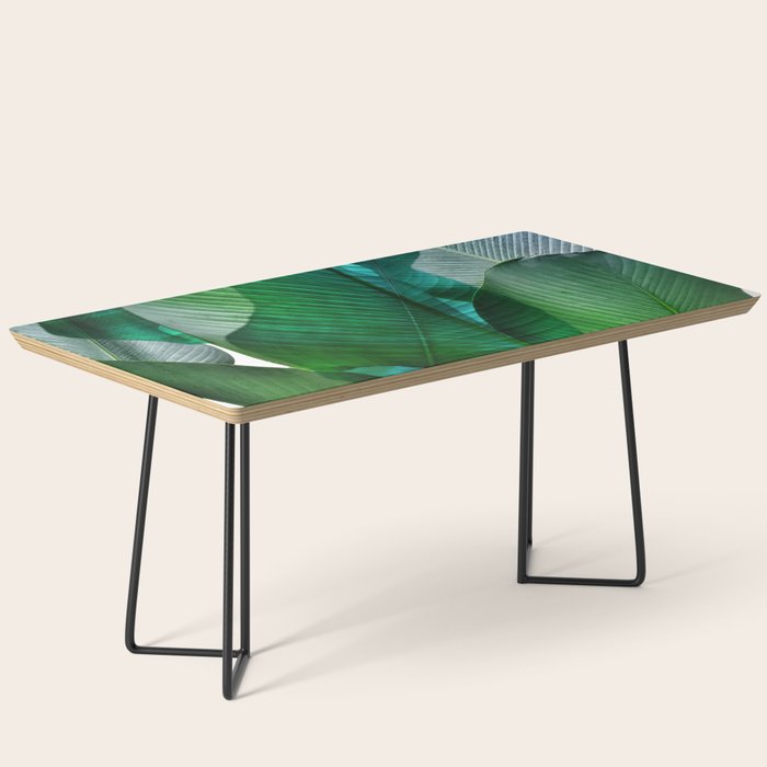 Palm leaf jungle Bali banana palm frond greens Coffee Table Gallery Image 1