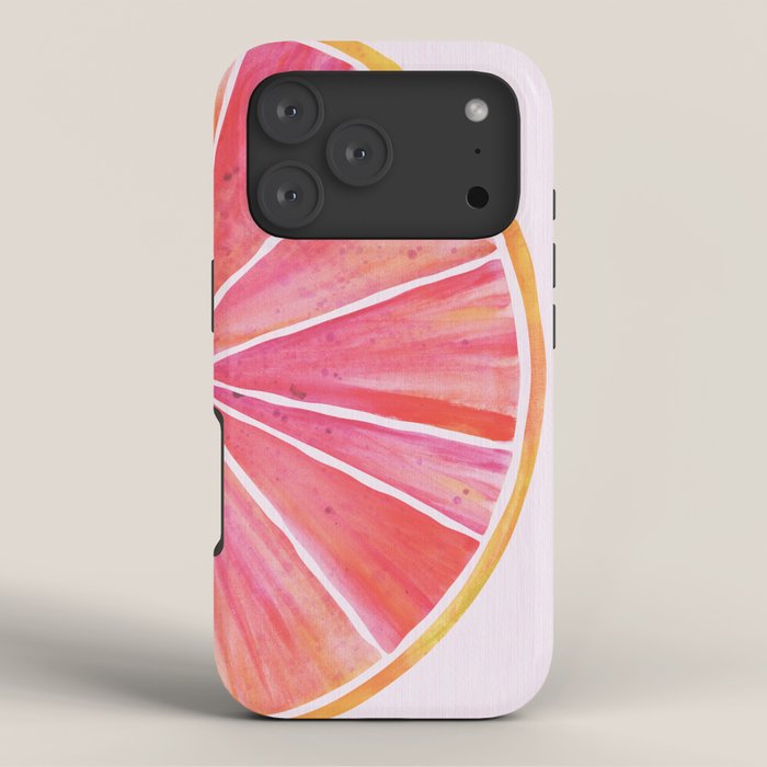 Sunny Grapefruit Watercolor iPhone Case Gallery Image 3