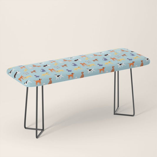 Funny dog animal cartoon art pattern Bench Gallery Image 1