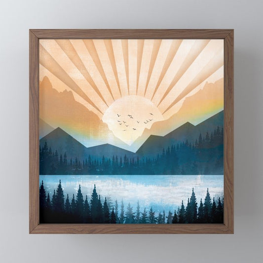 Mountain Lake Sunrise Mini Art Print Gallery Image 2