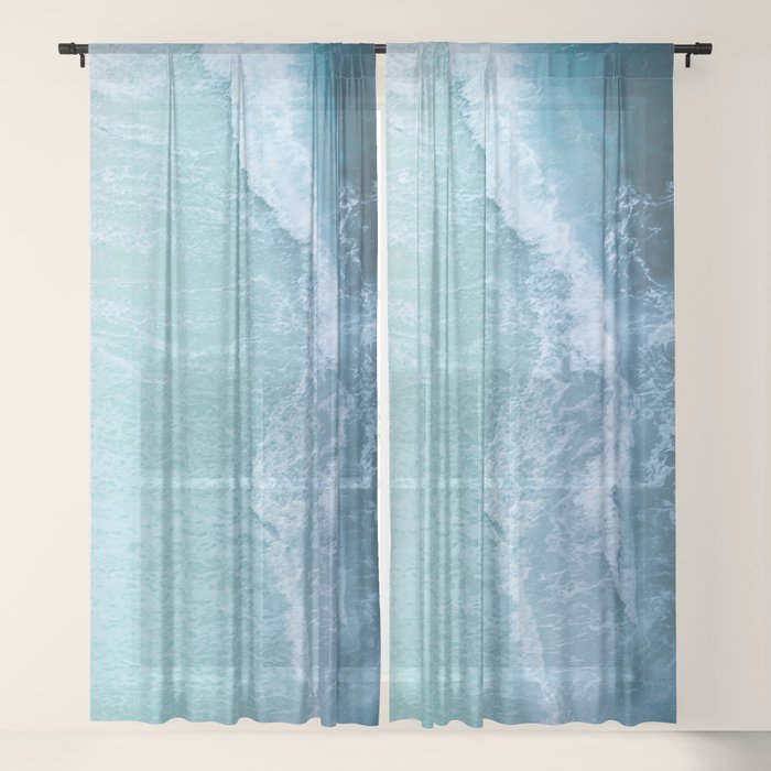 Turquoise Sea Window Curtain Gallery Image 17