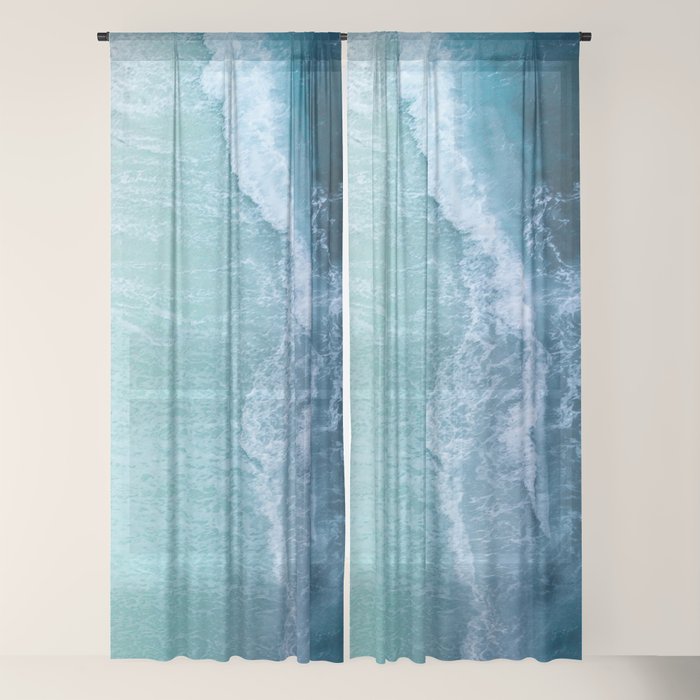 Turquoise Sea Window Curtain Gallery Image 18