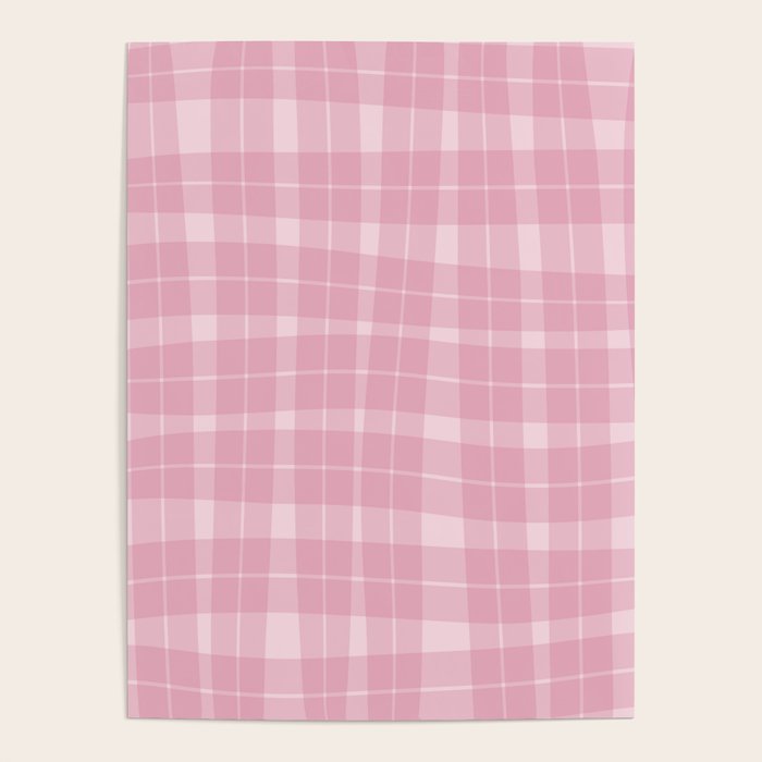Wavy Plaid Pink Poster Gallery Image 4