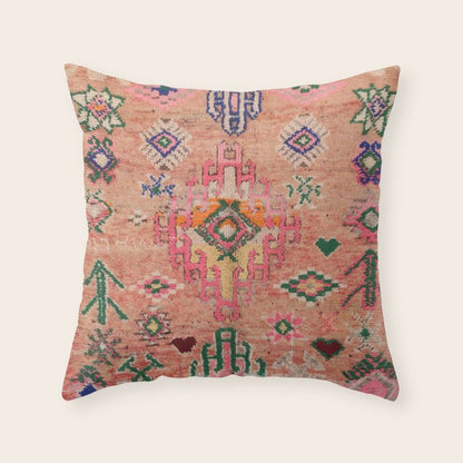 Moroccan Berber Traditional Carpet Throw Pillow Gallery Image 5