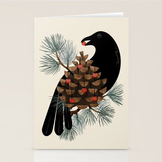 Bird & Berries Stationery Card Gallery Image 2