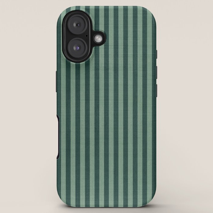 Pinstripe in Green iPhone Case Gallery Image 5