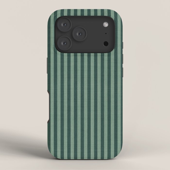 Pinstripe in Green iPhone Case Gallery Image 3
