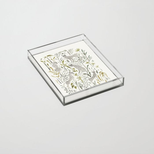 Grey Cheetahs Acrylic Tray Gallery Image 2