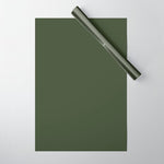 Dark Natural Green Solid Color Wrapping Paper Gallery Image 1