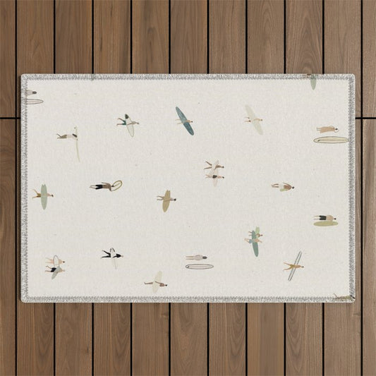 Tiny Surfers Outdoor Rug Gallery Image 1
