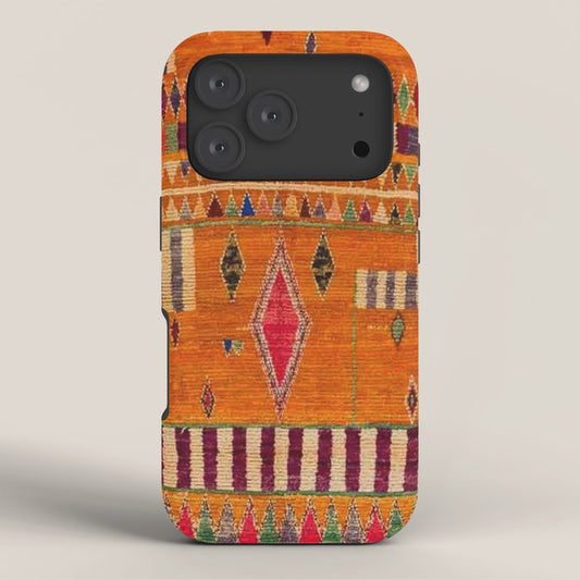 Orange Traditional Moroccan Design iPhone Case Gallery Image 3