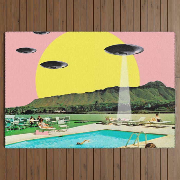 Invasion on vacation (Square) Outdoor Rug Gallery Image 3