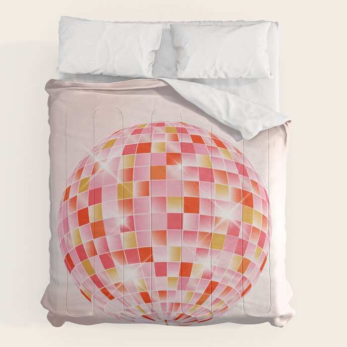 Candy Funk | Disco Ball: Peach Edition Comforter Gallery Image 7