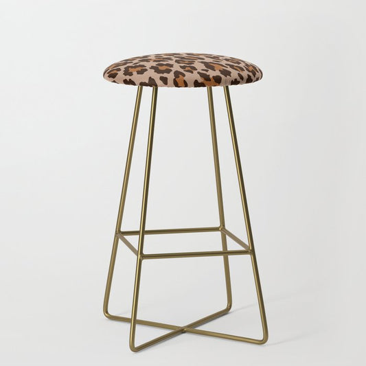 Classic Leopard Print (Muted Colors) Stool Gallery Image 2