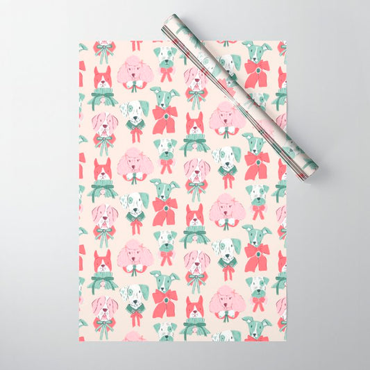 Christmas Dogs Portrait Wrapping Paper Gallery Image 1